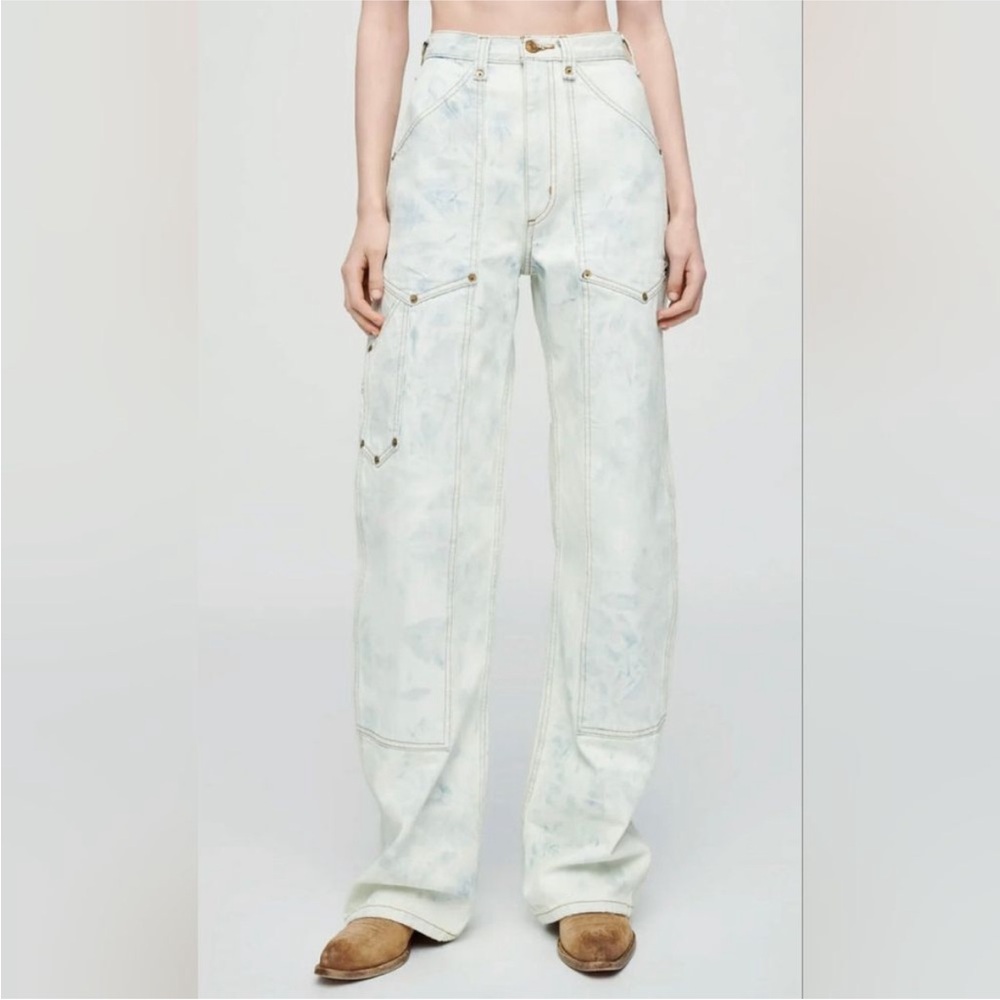 New Re/Done Redone Super High Workwear Jeans 27 Sunbleached